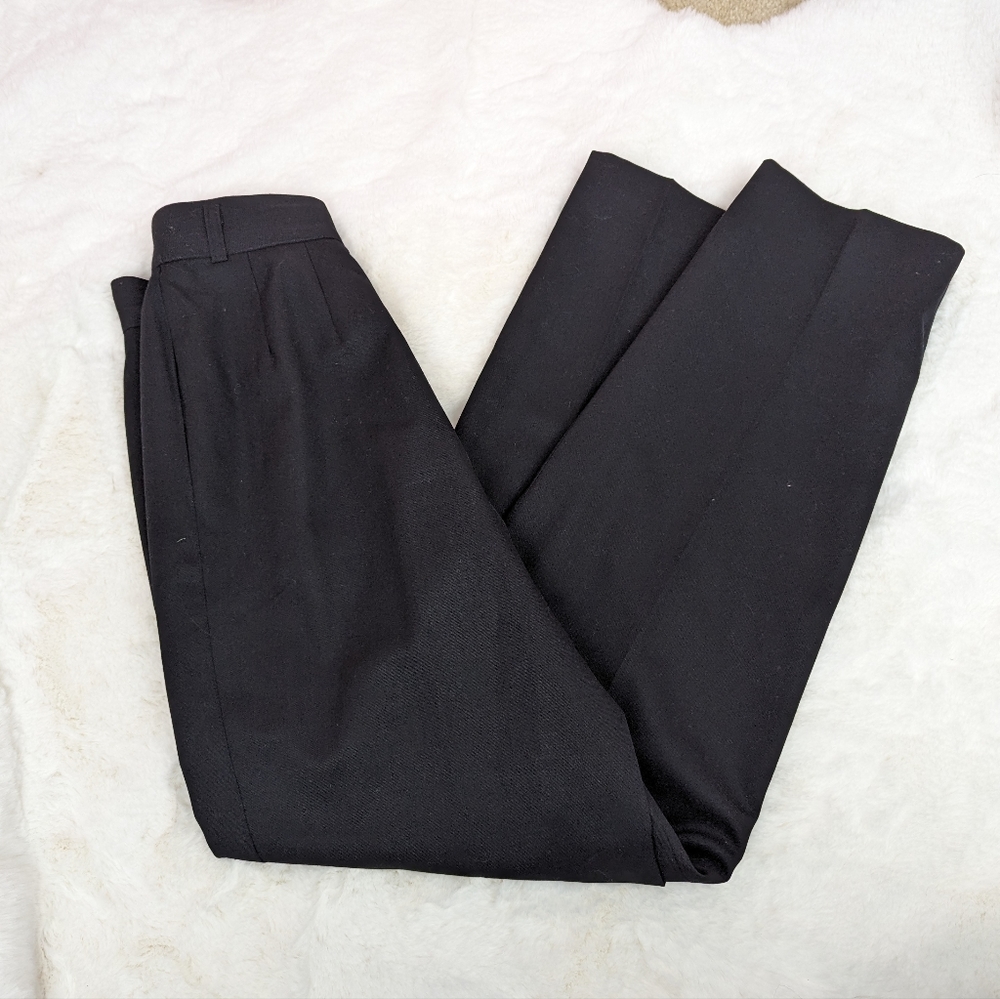 100% wool high waisted pants